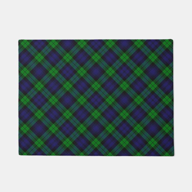 Black Watch Campbell Tartan ドアマット (正面)
