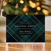 Black Watch Plaid Corporate Holiday Party 箔招待状