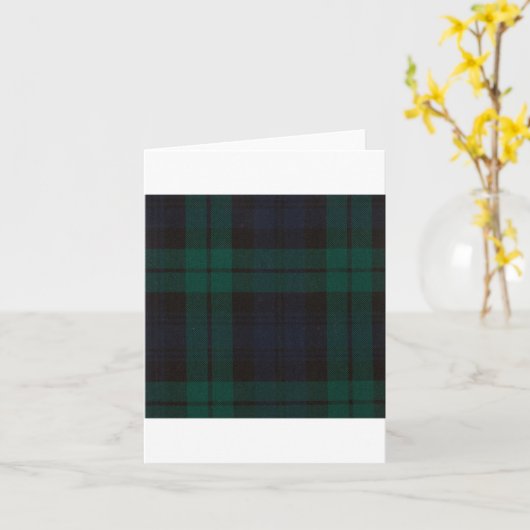 Black Watch Tartan カード (黄色い花)
