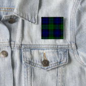 Black Watch Tartan Blue Green Plaid 缶バッジ (インサイチュ)
