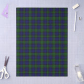 Black Watch Tartan Blue Green Plaid 薄葉紙 (クラフト)