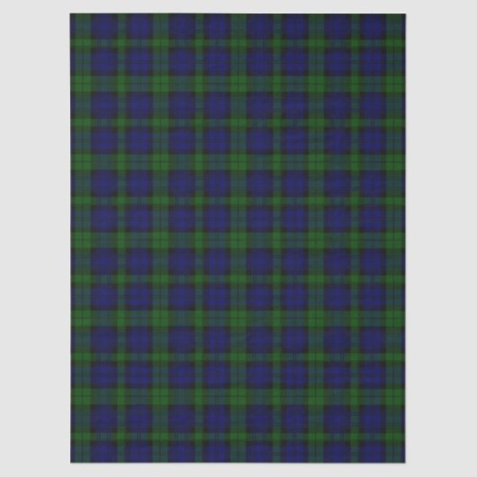 Black Watch Tartan Blue Green Plaid 薄葉紙 (正面)