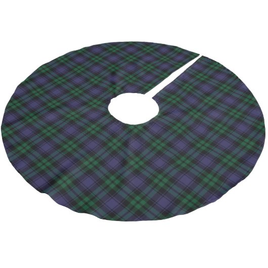 Black Watch Tartan, Plaid ブラッシュドポリエステルツリースカート (アングル)