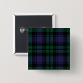 Black Watch Tartan, Plaid 缶バッジ (正面&裏面)