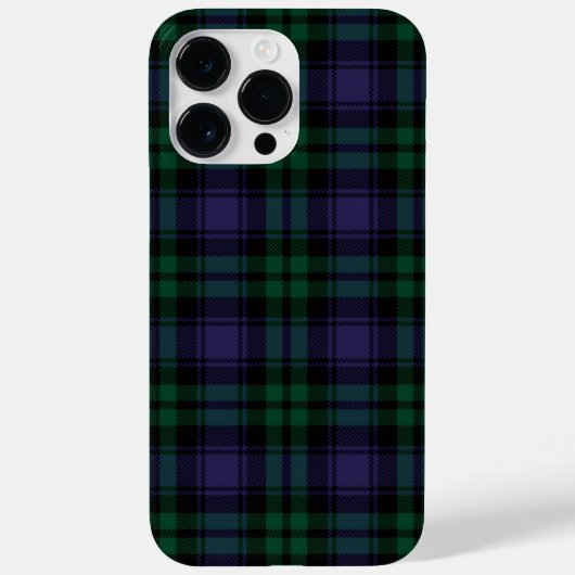 Black Watch Tartan, Plaid Case-Mate iPhoneケース (裏面)