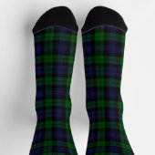 Black Watch Tartan Plaid Print Socks ソックス (上部)