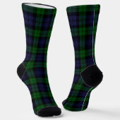 Black Watch Tartan Plaid Print Socks ソックス (傾斜あり)