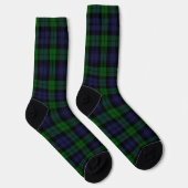 Black Watch Tartan Plaid Print Socks ソックス (右)