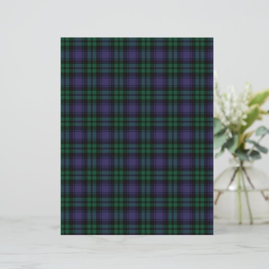 Black Watch Tartan, Plaid Scrapbook Paper (スタンド正面)