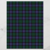 Black Watch Tartan, Plaid Scrapbook Paper (正面)