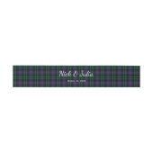 Black Watch Tartan, Plaid Wedding 招待状ベリーバンド (フラット)