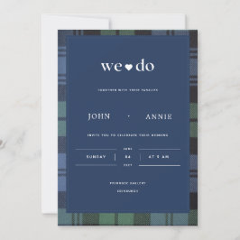 Black Watch Tartan "We Do" Invitation 招待状