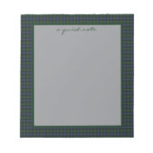 Black Watch Weathered Original Scottish Tartan  ノートパッド (正面)