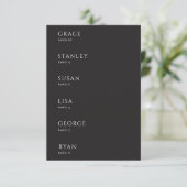 Black Wedding Name Tag Table Place Cards 招待状 (スタンド正面)
