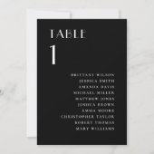Black Wedding Seating Chart | Modern Minimalist 招待状 (正面)