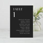 Black Wedding Seating Chart | Modern Minimalist 招待状 (スタンド正面)