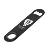 Black Wedding Suit and Tie Personalized Groomsmen スピード栓抜き (正面アングル)