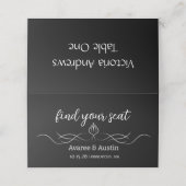 Black Wedding Table Seating Cards プレイスカード (外部開封)