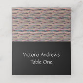 Black Wedding Table Seating Cards プレイスカード (内部開封)