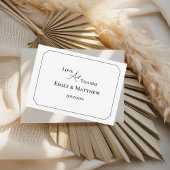 Black Wedding Thank You Card With QR Code