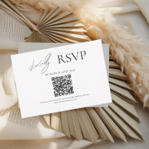 Black Where Forever Beginning RSVPカード