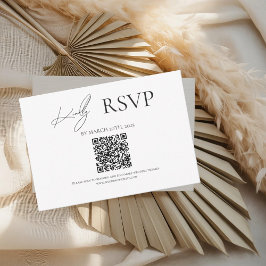 Black Where Forever Beginning RSVPカード