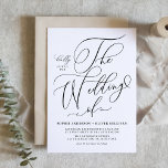 Black Whimsical Calligraphy Wedding インビテーションポストカード<br><div class="desc">Invite family and friends to your wedding day with our customizable wedding invitation postcard. It features the phrase "The Wedding Of" in flowing, whimsical script, adding a personal and elegant touch to your celebration. Personalize with your names, wedding date, venue, and any additional text you wish to include. Whether you...</div>