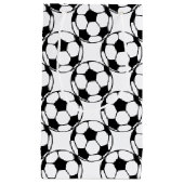 black&whiteのサッカーボールパターン スモールペーパーバッグ (正面)