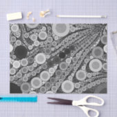 Black&Whiteのレトロパターン 薄葉紙 (クラフト)