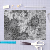 Black&Whiteの抽象的な泡パターン 薄葉紙 (クラフト)