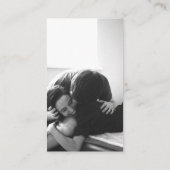 Black & Whiteの結婚WebサイトQRコード写真Rsvp エンクロージャーカード (裏面)