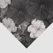 Black&Whiteの花柄のコラージュ 薄葉紙 (詳細)