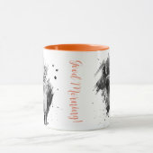 Black & WhiteのCat Mug絵画のカスタマイズ マグカップ (中央)