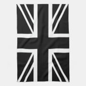 BLack & Whiteクラシック Union Jack British(UK)国旗 キッチンタオル (縦)