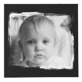 Black white 5 family pictures photo フォトキューブ (正面)