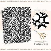 Black White Abstract Circles Collage Tissue Paper 薄葉紙