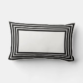 Black & White Abstract Geometrical  ランバークッション (裏面)