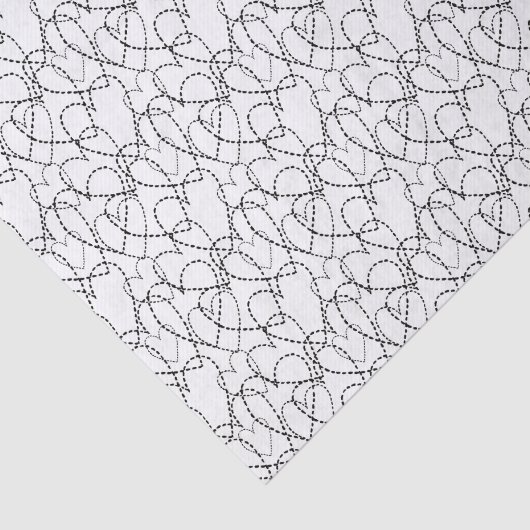 Black White Abstract Hearts Collage Tissue Paper 薄葉紙 (詳細)