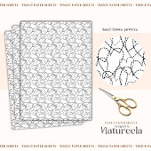 Black White Abstract Hearts Collage Tissue Paper 薄葉紙