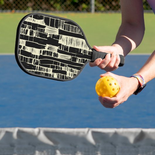 Black &white abstract modern Pickleball Paddle ピックルボールラケット (インサイチュ)