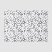 Black White Abstract Squares Collage Tissue Paper 薄葉紙 (正面)