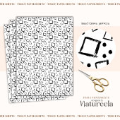 Black White Abstract Squares Collage Tissue Paper 薄葉紙