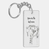 Black & white abstract stick  tapestries wood wall キーホルダー (正面左)