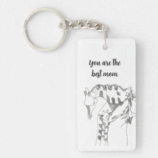 Black & white abstract stick  tapestries wood wall キーホルダー