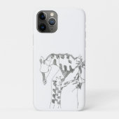 Black & white abstract stick  tapestries wood wall Case-Mate iPhoneケース (裏)