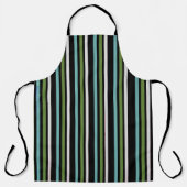 Black, white, and green stripe digital エプロン (正面)