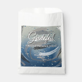 Black, White, and Grey Brushstroke Grateful フェイバーバッグ