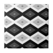 Black, white and grey diamond pattern タイル (正面)