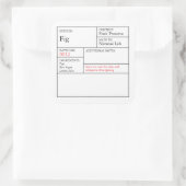 Black & White Apothecary Fig label スクエアシール (バッグ)