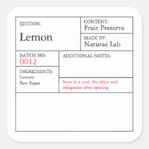 Black & White Apothecary Lemon label